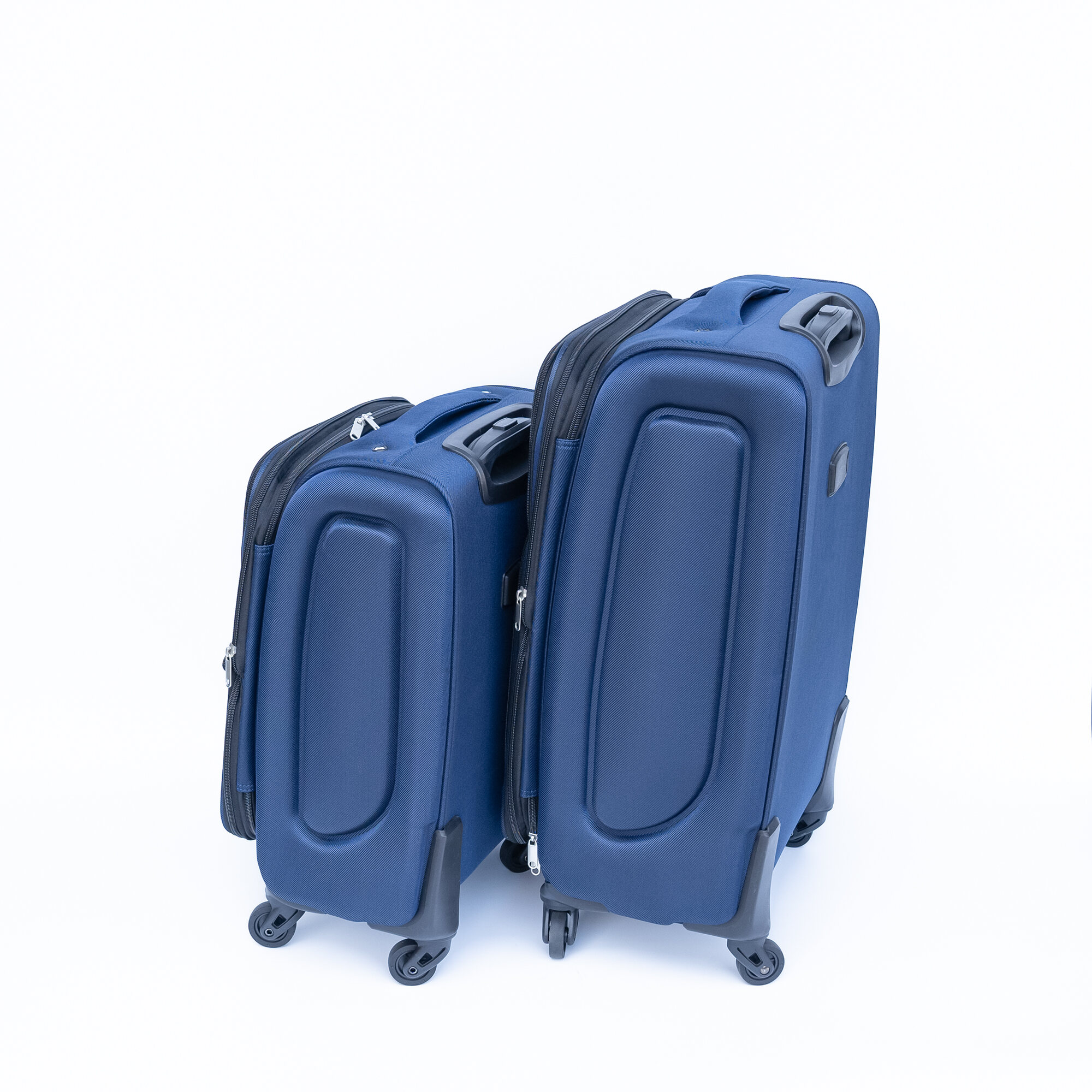 Hardside Suitcase, (20+24) Two-piece suitcase suitcase set Oxtrolley case without password lock universal wheel BLUE, Navy Blue Hardside Luggage,Oxfabric Hardside Checked Luggage