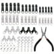thumbnail image 2 of Kit de reparación de cremalleras, tirador de cremallera de repuesto con alicates de instalación de cremalleras. 85PCS, 2 of 3