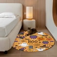 thumbnail image 2 of Round Rugs 3Ft, Halloween Round Area Rug Washable Indoor Throw Carpet, Orange Cartoon Pumpkin Cat Star Bat Country Small Non Slip Circle Rug for Bedroom Living Room Home Decor Aesthetic, 2 of 8