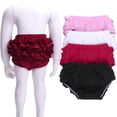 thumbnail image 2 of LYMAYTER Newborn Girls Solid Color Ruffle Diaper Cover Baby Adorable Mesh Tutu Shorts Casual Daily Wear 0-24M, 2 of 8