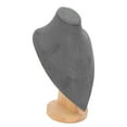 thumbnail image 3 of Soporte para busto de collar, base estable a prueba de arañazos, soporte para presentación de joyería, para tienda, ventana, hogar, gris, 3 of 12