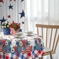 thumbnail image 3 of 4th of July Tablecloth Waterproof Patriotic Table Cloths for Memorial Day, Independence Day Indoor Outdoor Dining Room-60"*60" Round, 3 of 6
