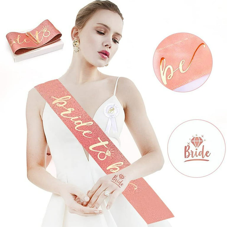 Bachelorette Party Decorations KIT, Bridal Shower Set, Bride to be Sash,  Veil/Comb, Banner, Balloons, Photo Booth Props, Tattoos, Drinking Game,  Straws