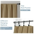 thumbnail image 3 of OVZME Taupe Blackout Curtains for Bedroom 72 Inch Length 2 Panels Set, Dual Rod Pocket Thermal Insulated Drapes for Living Room, 40W x 72L Inch, Taupe, 3 of 7