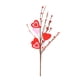 thumbnail image 2 of Heart Berry Branch Tela Ramas Rojo 45cm | Tallos decorativos artificiales de San Valentín | Centro de mesa romántico | Selecciones de arreglos florales | 1 Pieza, 2 of 6