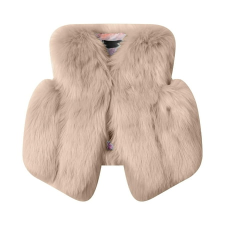 

Binhe Baby Winter Romper Toddler Winter Outfit Jackets Children s Waistcoat Girls Imitation Hair Vest Shoulders Thicken Warm Outwear
