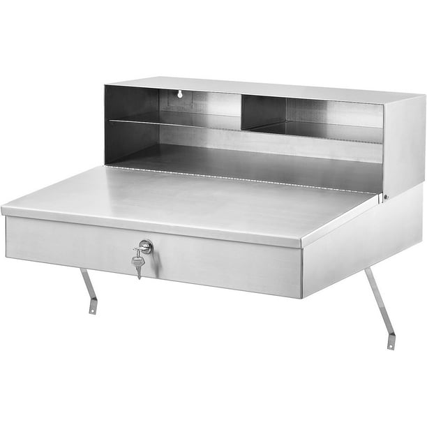 Wall Mounted Receiving Desk Stainless Steel 24 Wx22 Dx12 H