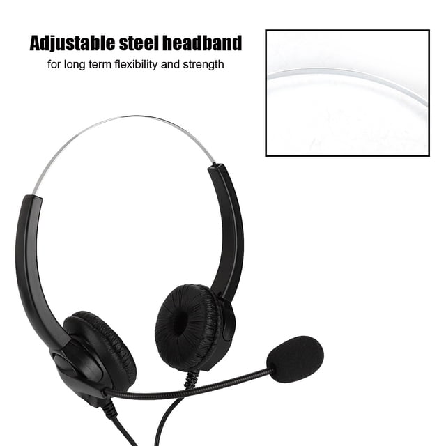 Oumij Auriculares para Computadora PC, VH530D-USB Call Center Servicio al Cliente Auriculares Manos Libres Auriculares Montados en la Cabeza para Computadora PC EOTVIA No