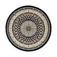 thumbnail image 4 of Unique Loom Narenj Collection Area Rug - Nottingham (5' 3" Round Navy Blue/Beige), 4 of 7