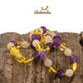 thumbnail image 2 of Amberalia knotted Baltic Amber Necklace with Amethyst, GIA Certificated - for natural remedies - Boost immune System - Lemon-Quartz-Amethyst 12.5”, 2 of 7