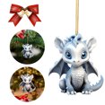 thumbnail image 1 of Colgantes Colgantes Acrílico Navideño 2D Adorno Estatua Dragón Regalo Fiesta 8cm (2), 1 of 9