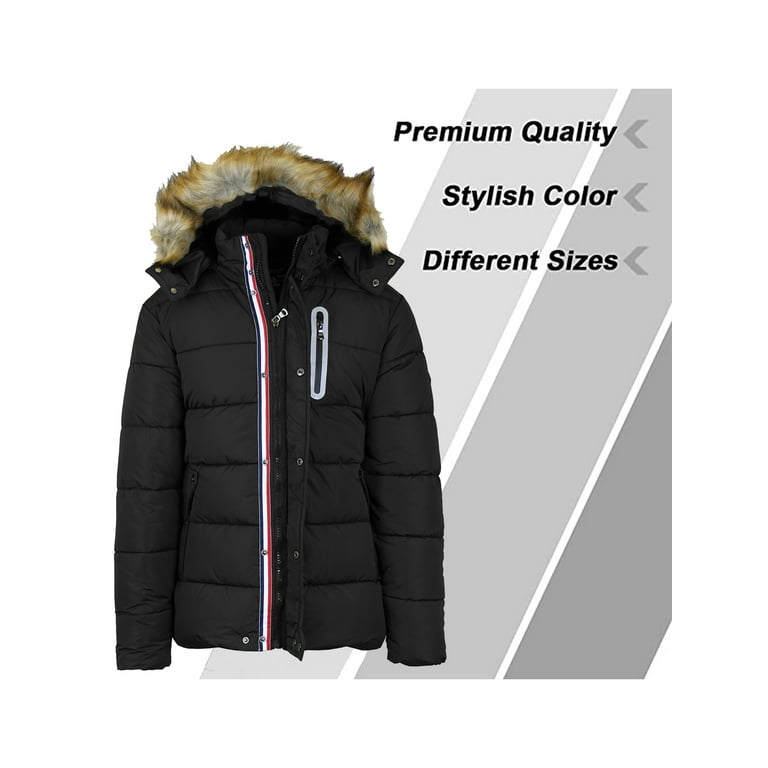 Galaxy by Harvic Spire Men's Puffer Bubble Jacket With Contrast Trim at   Men's Clothing store