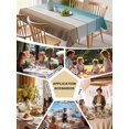 thumbnail image 5 of Teal Brown Table Cloth, Rustic Vintage Abstract Ombre Wooden Plank Waterproof Tablecloth for Rectangle Tables, Reusable Washable Fabric Table Cover for Restaurant Kitchen Dining Tables 60"x102", 5 of 6