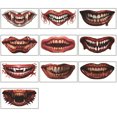 thumbnail image 2 of 2023 New Prank Makeup Temporary Scary Clown Horror Mouth Stickers Removable Realistic Temporary Kit, Makeup Props for Parties Cosplay, 2 of 9