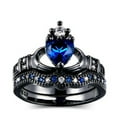 thumbnail image 2 of Handmade Luxury Cut Ring, Hand Holding Heart-shaped Crown Hand Jewelry Ring, 2 of 2