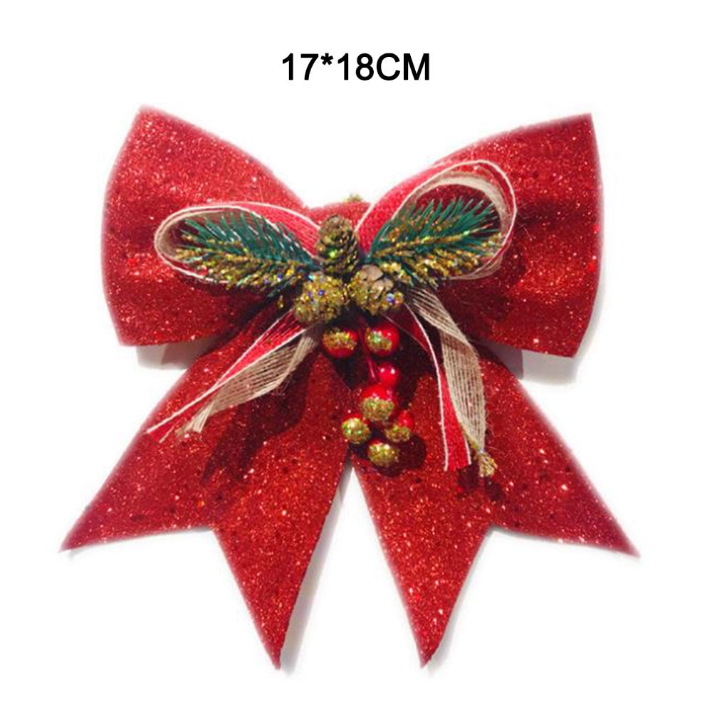 Pine Cones Bow Christmas Tree Decoration Christmas Pendant Tree Decor
