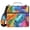 Colorful Feathers, variant on 3 Ring Zipper Binder with Shoulder Strap Waterproof Trapper Keeper 2 Inch D-Ring 500 Sheets Capacity Cute Turtle Swimming