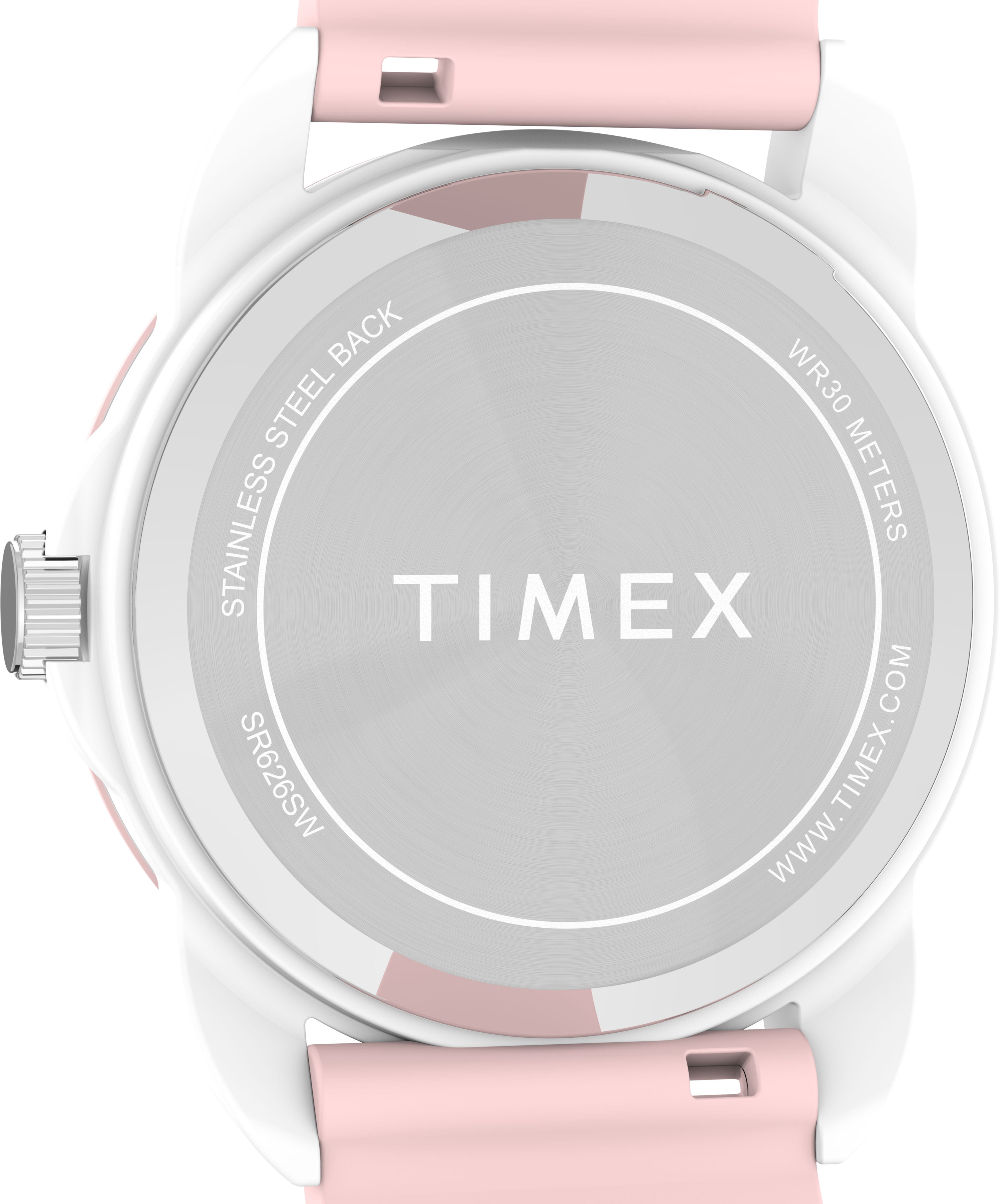Timex Kids Analog 30mm Watch - Pink Strap White Dial White Case