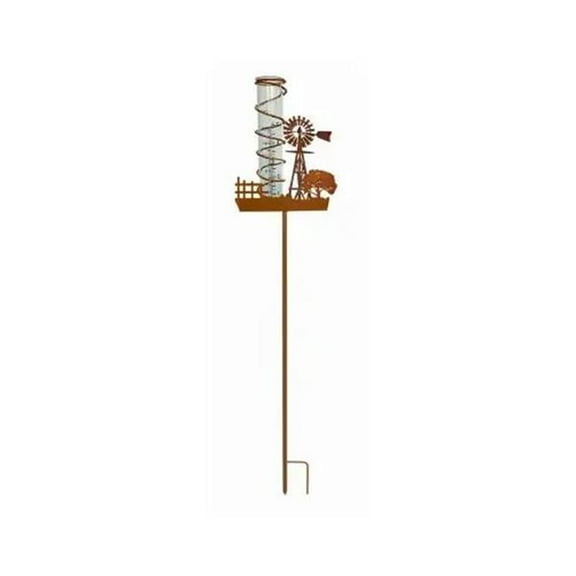 Headwind Consumer Products 140340 Windmill Rain Gauge Metal Stake