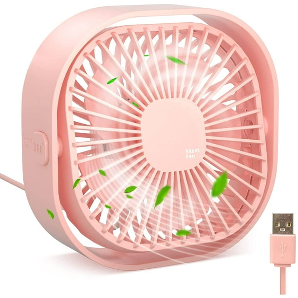 USB Fans Small for Home Office Car Outdoor Travel Desktop Fan Cooling Fan 360°Rotation 3 Speed Adjustable Table Fan Mini Personal Fan Quiet -
