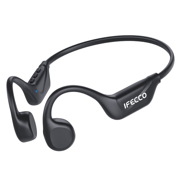 sunvito Swimming Headphones,Bone Conduction Headphones, IP68 Waterproof Wireless Open Ear Headphones with Mic,8GB MP3 Player Memory for Swimming,Running,Cycling,Black