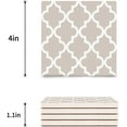 thumbnail image 3 of FMSHPON Modern Moroccan Geometric Pattern Brown Set of 8 Coaster for Drinks, Absorbent Ceramic Stone Coasters Cup Mat with Cork Base for Home Kitchen Room Coffee Table Bar Decor, 3 of 4