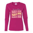 thumbnail image 2 of Wild Bobby, World's Best Bonus Mom Mother's Day Womens Graphic Long Sleeve Tee, Fuschia, X-Large, 2 of 6