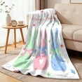 thumbnail image 4 of TIELUTT Easter Day Rabbit Throw Blanket Cozy Colorful Bunny Blanket Happy Easter Rabbit for Indoor Warm Soft Fuzzy Throw Sweatshirt Blanket Throw 70s Blanket U of M Blanket Large Blankets and Throws, 4 of 6