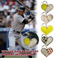 thumbnail image 3 of 5PCS Vintage Baseball Heart Tree Hanging Pendant DIY Handmade Jewelry Hole Beads Valentine's Day Pendant, 3 of 5