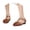 Brown, variant on Women's Closed Round Toe Flats Braided Caged Sandals Strappy Comfortable Ankle Strap Flat Dressy Sandals for Casual Walking Beige 10