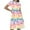 Multicolor-10, variant on Ugoldhm Girl's Summer Boho Dresses Casual Pleated Tea-Length Crew Neck A-Line Short Sleeve Dress 4-14 Years