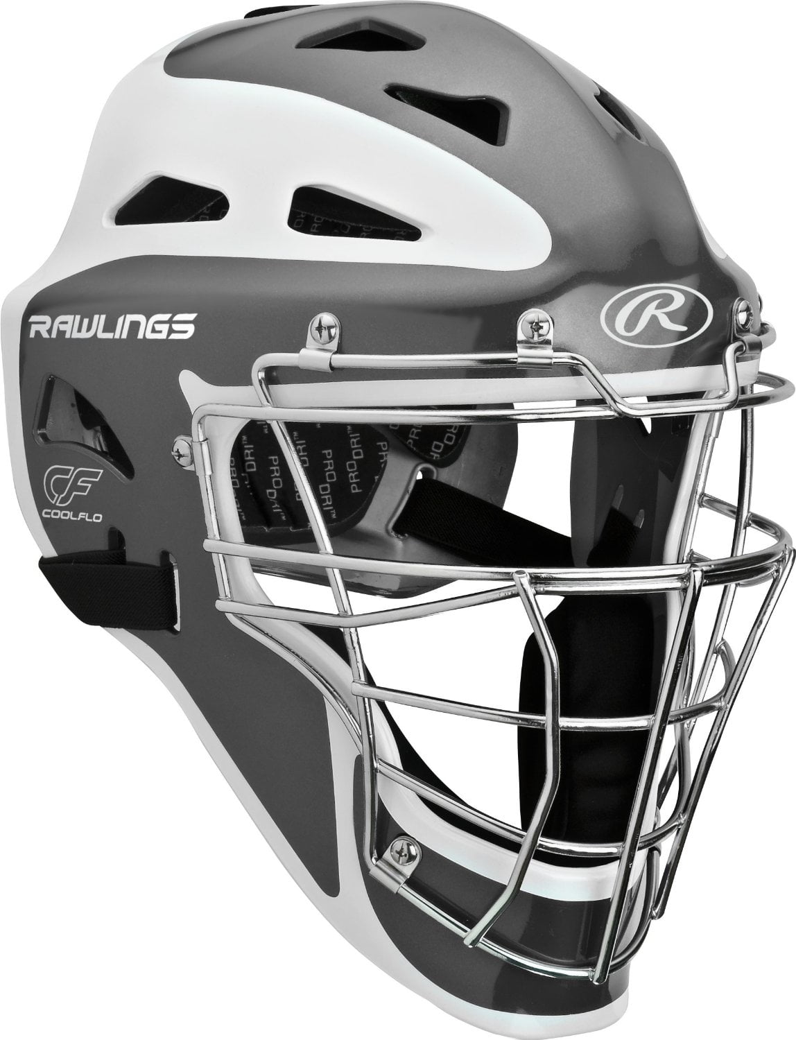 Rawlings Pro Preferred CoolFlo Youth baseball catchers gear helmet mask Graphite by