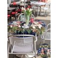 thumbnail image 4 of Outdoor Tablecloth with Umbrella Hole and Zipper, Christmas Dog Round Table Cloth 54 Inch Waterproof Tablecloth, Winter Xmas Gingerbread Snowflakes Navy Blue Picnic Table Cover for Patio Camping, 4 of 7