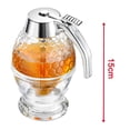 thumbnail image 5 of Dispensador de miel de 200 ml, antigoteo, de vidrio - Dispensador de jarabe de arce - Hermoso tarro de miel con forma de panal - Tarro de miel con soporte, 5 of 5