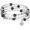 Pearl black, variant on Beaded Bangle Bracelets for Women Silver Wrap Bangles Bracelet Womens Costume, Crystal, Style B3023