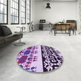 thumbnail image 4 of Ahgly Company Machine Washable Indoor Rectangle Transitional Purple Jam Purple Area Rugs, 7' x 9', 4 of 7