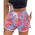 thumbnail image 1 of Pantalones cortos de entrenamiento para mujer con bolsillos Tie Dye Athletic Shorts Plain Lounge Shorts Ormromra  WRMH-1344-3, 1 of 1