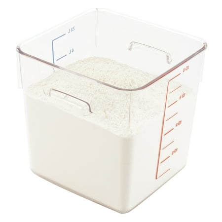 Rubbermaid Commercial SpaceSaver Square Containers, 8qt, 8 4/5w x 8 3/4d x 8 3/4h, Clear