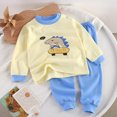 thumbnail image 3 of Owordtank Toddler Baby Girl Fall Outfit Infant Animals Print Sweatshirt Tops and Jogger Pants Girl Clothes, 3 of 5