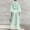 Green plus size 2 piece set a1, variant on Women Plus Size 2 Piece Set High Neck Puff Sleeve Top Pants Suit Solid Boho Casual Summer Travel Outfits Loose Fit Lounge Sets Tracksuits, Gray L