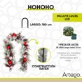 thumbnail image 4 of Guirnalda de Navidad Decorativa Navideña 180cm Nevada con Luces LED 3 Tipo de Rama Diferente PE & PVC & Pine Decoración con berries y esferas rojas Christmas Garland estructura de ratán Artego, 4 of 6