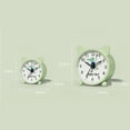 thumbnail image 2 of Pequeño reloj de noche silencioso de metal con función de luz, despertador decorativo sin tictac, 2 of 5