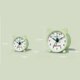 thumbnail image 2 of Pequeño reloj de noche silencioso de metal con función de luz, despertador decorativo sin tictac, 2 of 5