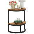 thumbnail image 3 of Tribesigns 2-Tier End Table Half Round, Narrow Semi Circle Side Tables with Storage Shelf, 3 of 7