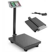 SUGIFT 660 lb Heavy Duty Digital Platform Scale, Foldable Stainless Steel Bench Scale with 19.7 x 15.7 inch Platform, LCD Display, LB/KG Switch, Rechargeable Shipping Scale for Warehouse and Home Use