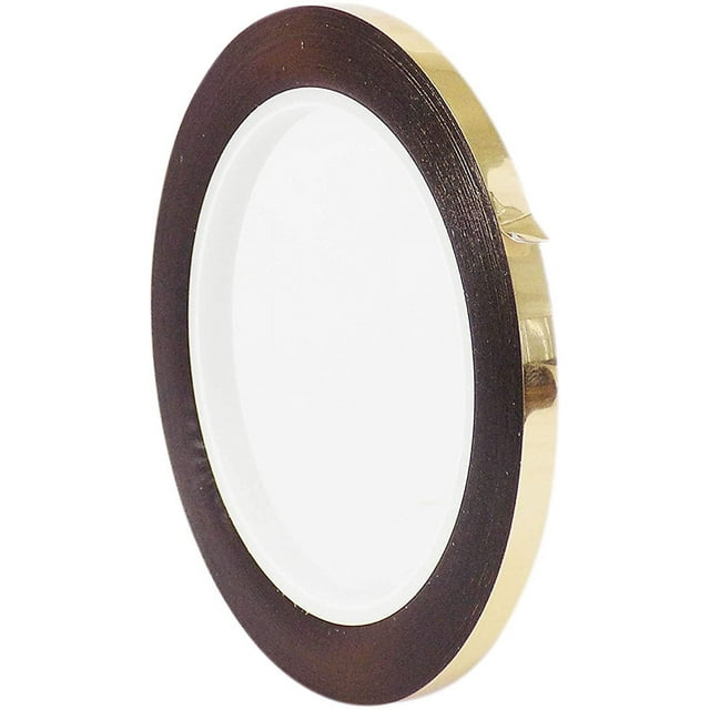 Cinta de película Mylar de poliéster metalizado dorado con adhesivo acrílico 1/4 pulgadas x 36 yardas