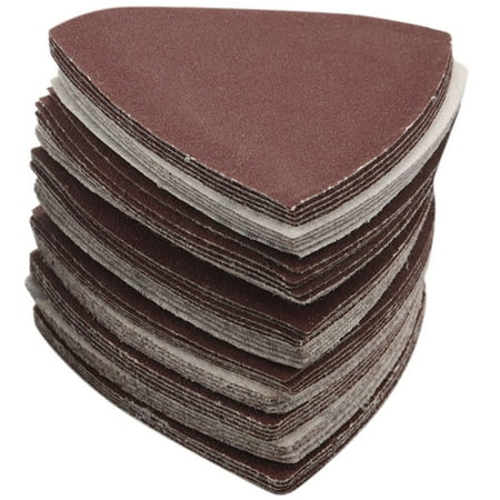 

Sanding Paper Triangular Hook Loop Triple-cornered Sandpaper for 3-1/8 Inch Oscillating Multi Tool Sanding Pad