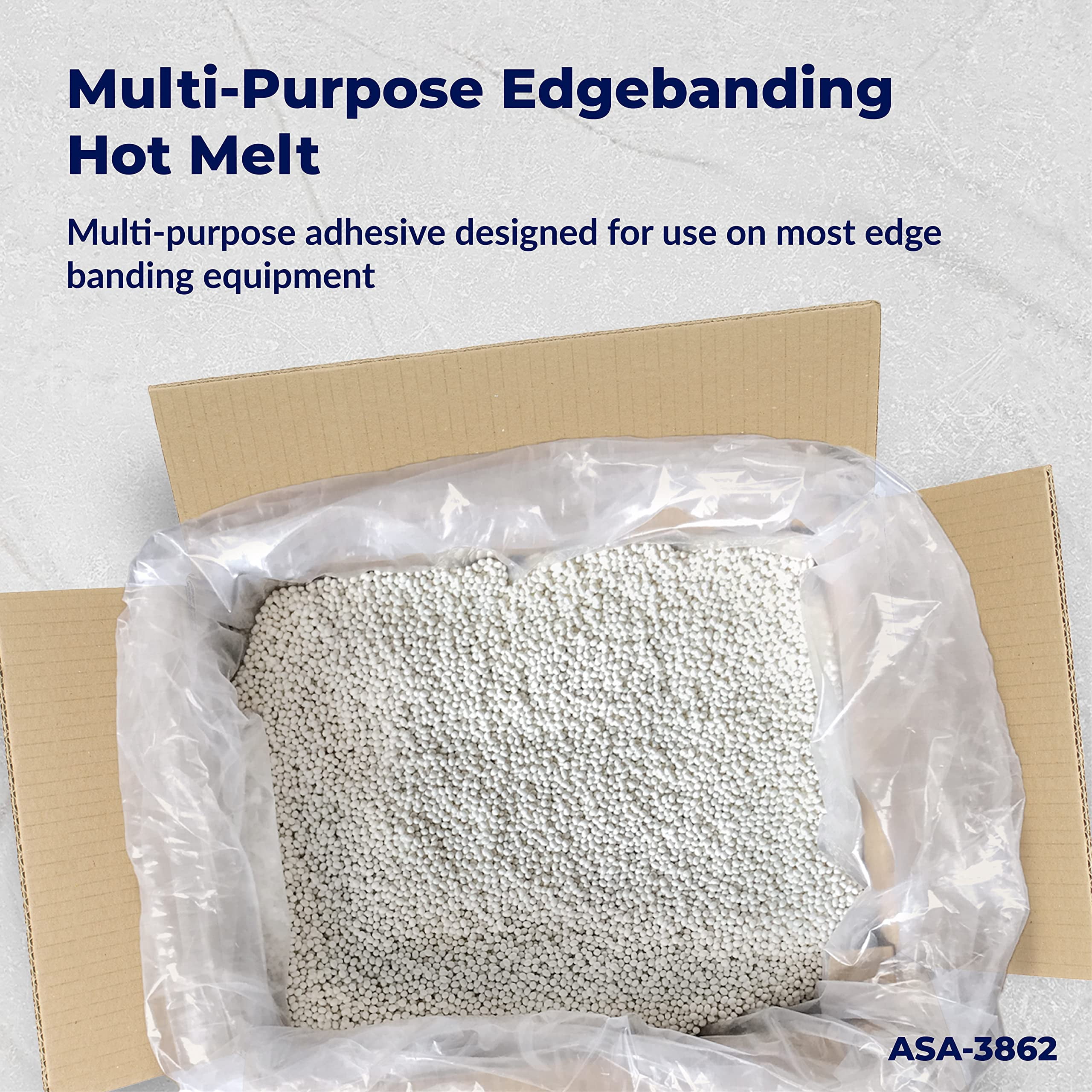 ASA Multi-Purpose Hot Melt Adhesive for Edgebanding - Strong Bond, No Glue Line, Heat Resistant, 40lbs