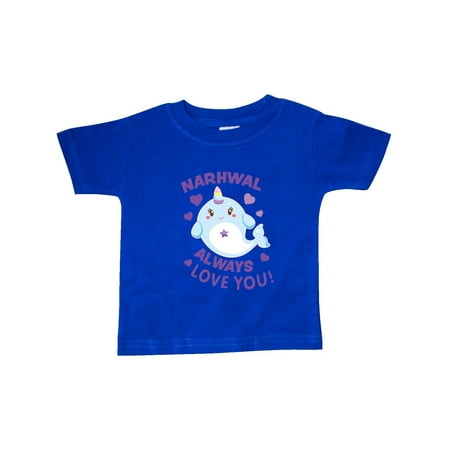 

Inktastic Narwhal Always Love You in Blue and Purple Gift Baby Boy or Baby Girl T-Shirt