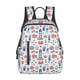 thumbnail image 1 of Striped Nautical Lighthouse Anchors Fish Octopus Backpack Casual Shoulder Daypack Lightweight Travel Backpack For Men Women, 1 of 5